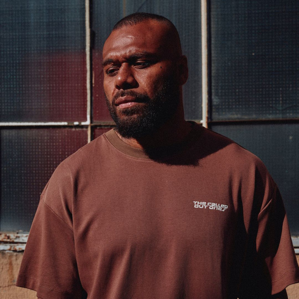 THE WORD O/S TEE - BROWN