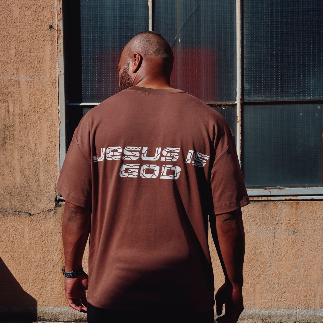 THE WORD O/S TEE - BROWN