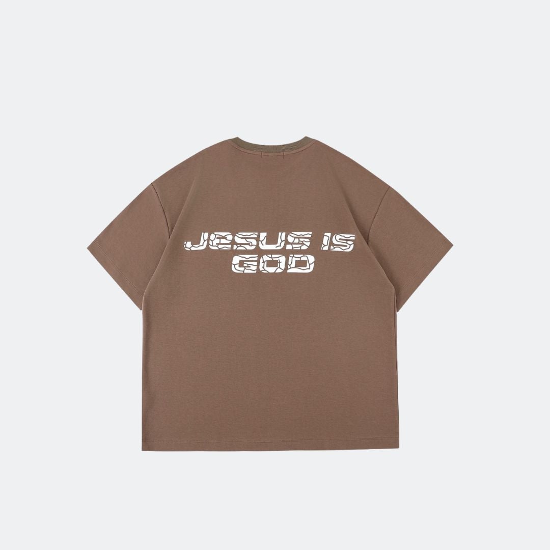 THE WORD O/S TEE - BROWN