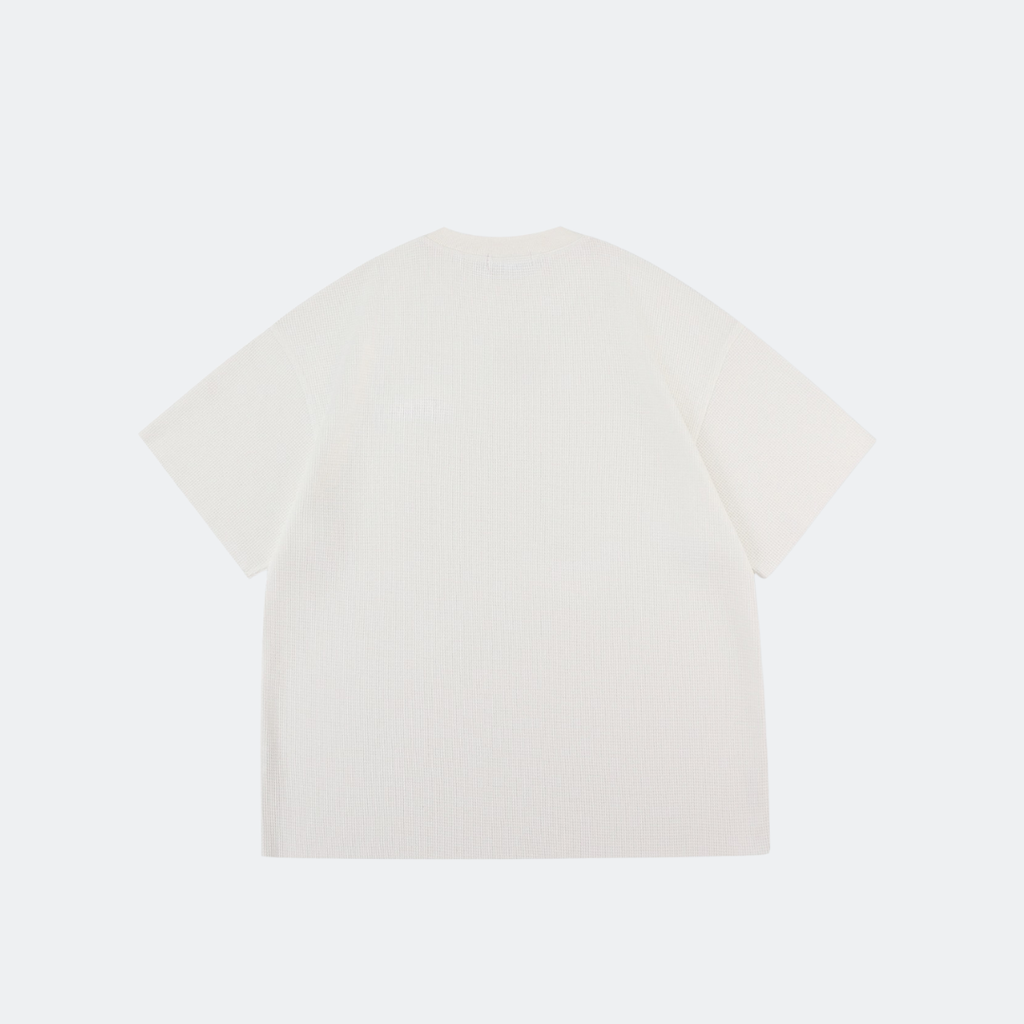RESTORED WAFFLE TEE - WHITE