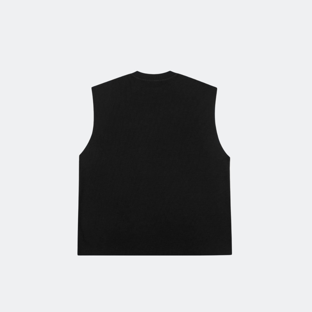 REDEEMED WAFFLE TANK - BLACK