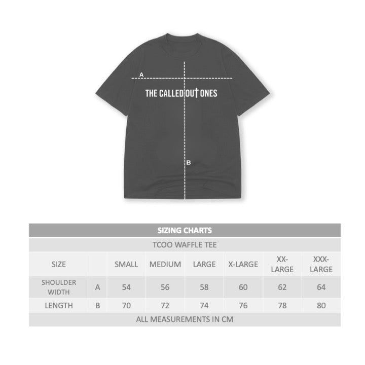 RESTORED WAFFLE TEE - BLACK