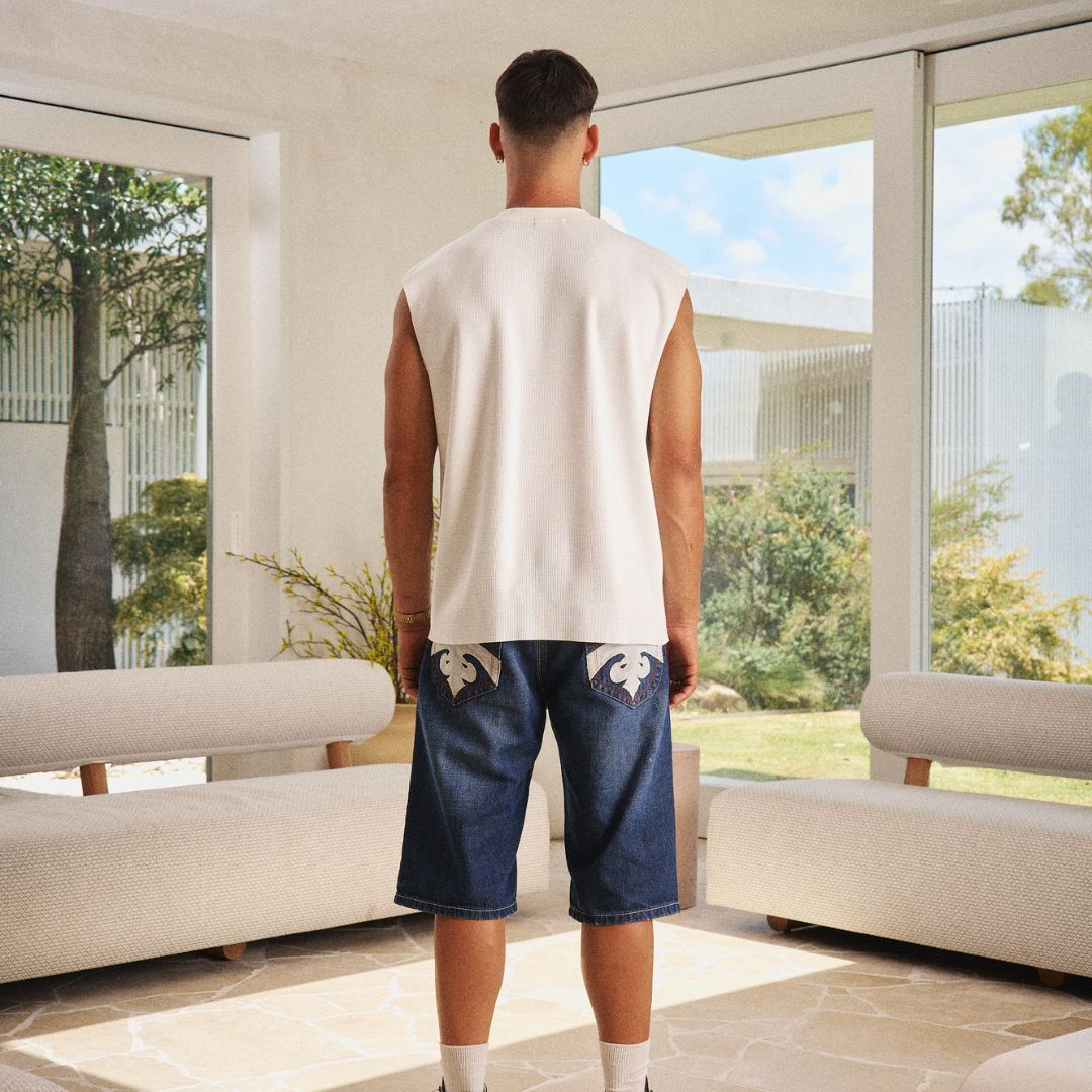 REDEEMED WAFFLE TANK - WHITE